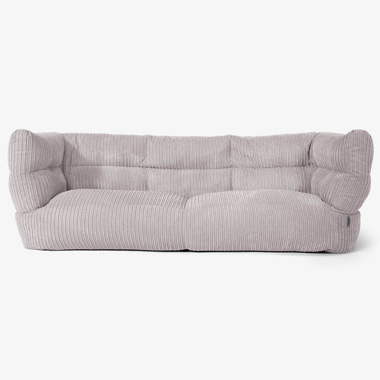 3-Sitzer Albert Sitzsacksofa 2.0 - Cord Silbergrau 01