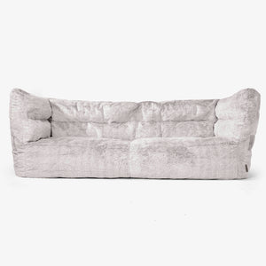 2-Sitzer Albert Sitzsacksofa 2.0 - Kaninchen Kunstfell Hellgrau