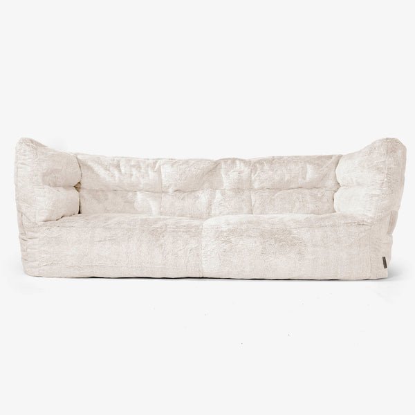 3-Sitzer Albert Sitzsacksofa 2.0 - Kaninchen Kunstfell Weiß