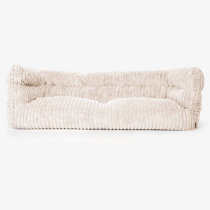 3-Sitzer Albert Sitzsacksofa 2.0 - Ultra Plüsch Cord Creme 01