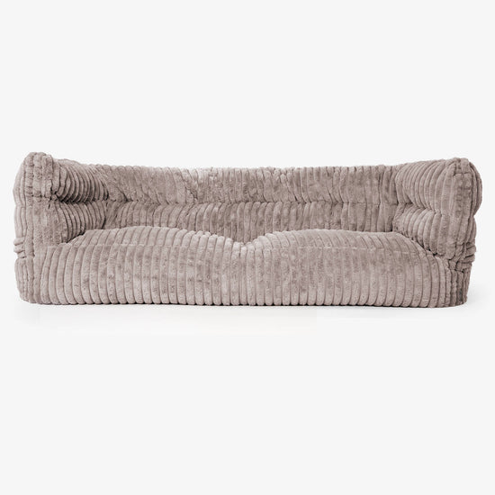 3-Sitzer Albert Sitzsacksofa 2.0 - Ultra Plüsch Cord Nerzfarben 01