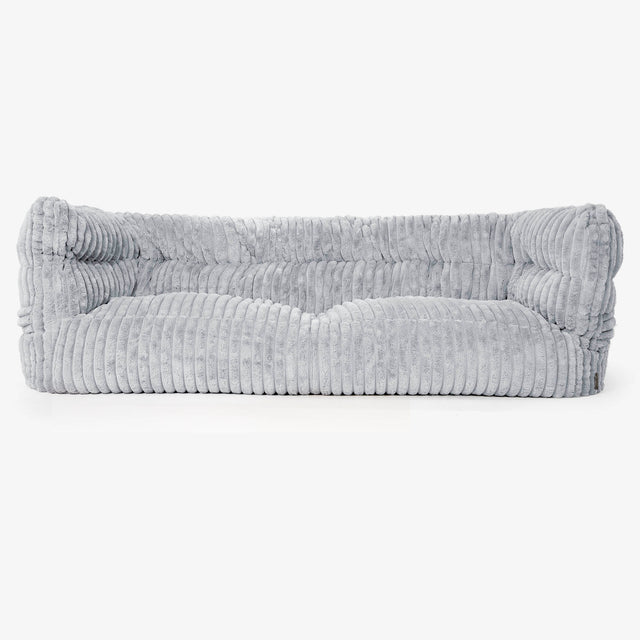 3-Sitzer Albert Sitzsacksofa 2.0 - Ultra Plüsch Cord Taubenblau 01