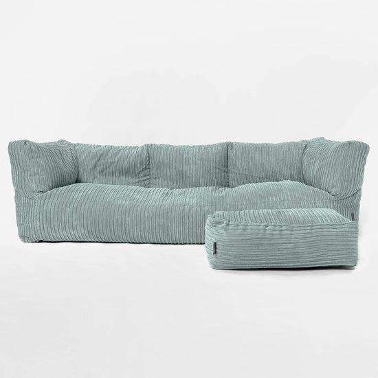 3-Sitzer Albert Sitzsacksofa - Cord Mintgrün 02