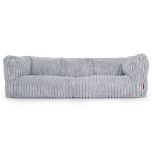 3-Sitzer Albert Sitzsacksofa - Ultra Plüsch Cord Taubenblau