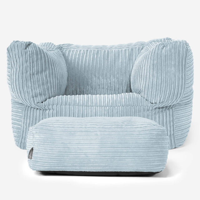 Albert Sitzsack Ohrensessel - Cord Baby Blau 02