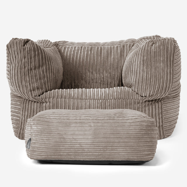 Albert Sitzsack Ohrensessel - Cord Beigegrau 02