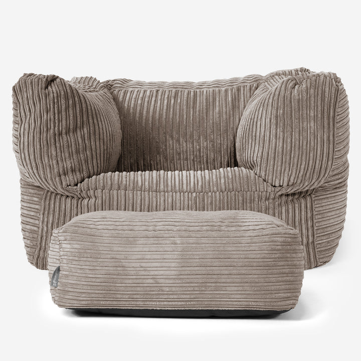 Albert Sitzsack Ohrensessel - Cord Beigegrau 02
