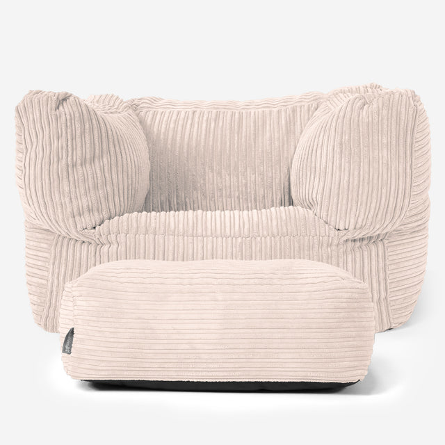 Albert Sitzsack Ohrensessel - Cord Elfenbein 02