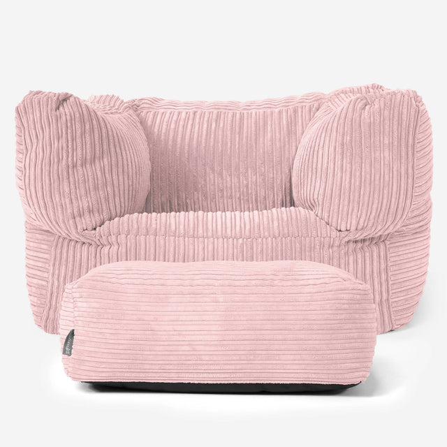 Albert Sitzsack Ohrensessel - Cord Rosa 02