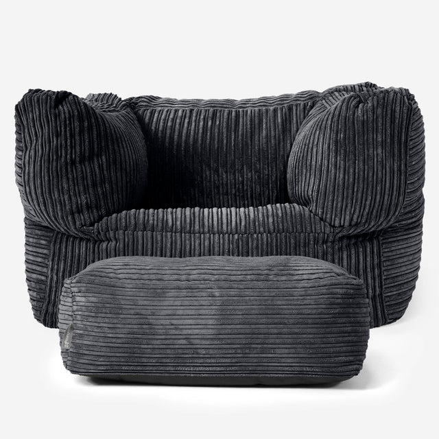 Albert Sitzsack Ohrensessel - Cord Schwarz 02