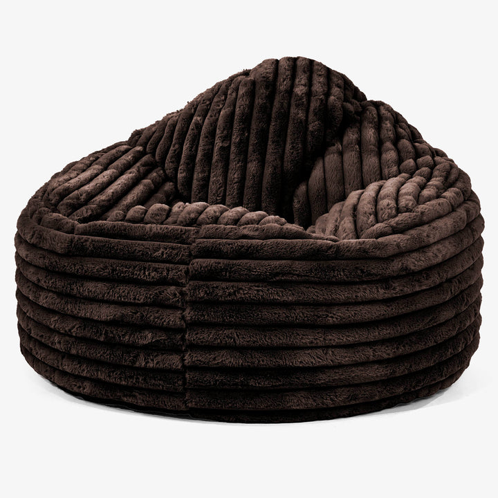 Archi Sitzsack - Ultra Plüsch Cord Nussbraun 01