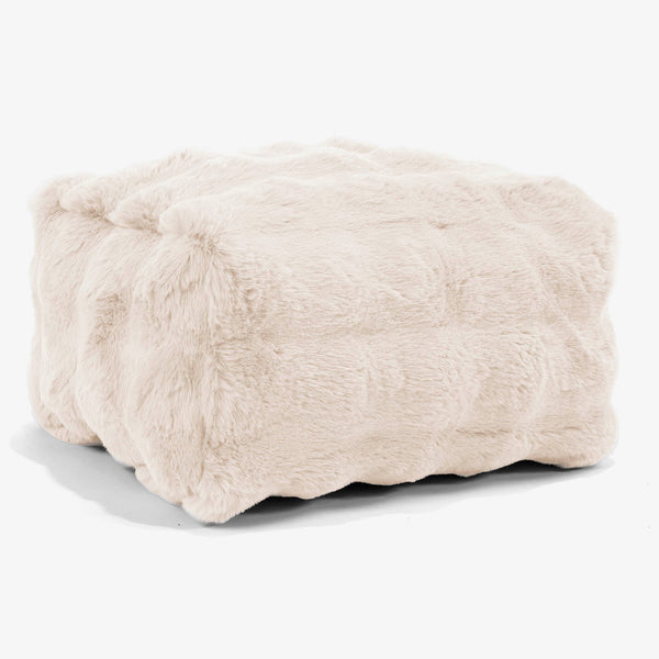 Kleiner Fußhocker Ersatz Bezug - Bubble Pelz 01