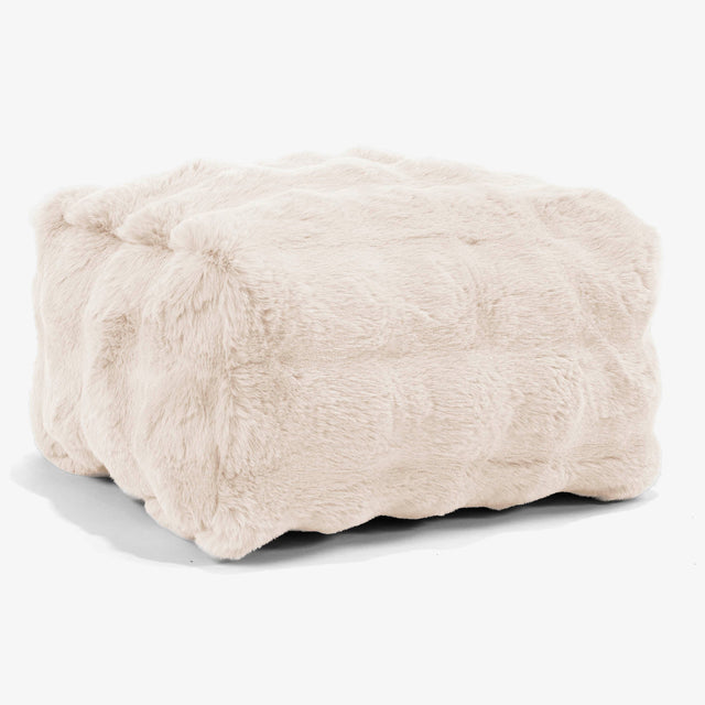 Kleiner Fußhocker Ersatz Bezug - Bubble Pelz 01