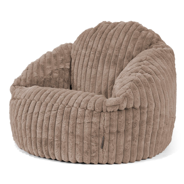 Bubble Sitzsack Sessel - Ultra Plüsch Cord Nerzfarben 04
