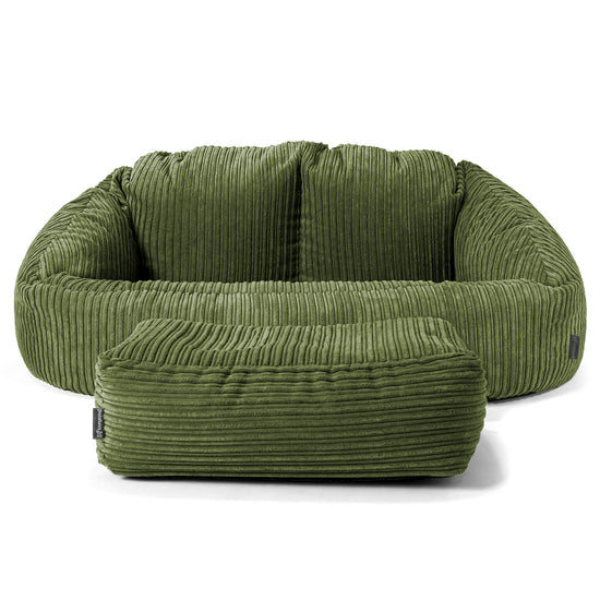 Bubble Sitzsack Sofa - Cord Nadelwaldgrün 02