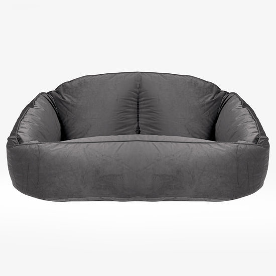 Bubble Sitzsack Sofa - Samt Schiefergrau 01