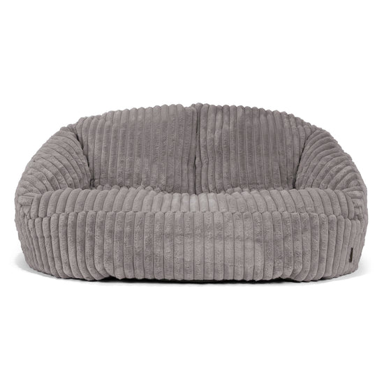 Bubble Sitzsack Sofa - Ultra Plüsch Cord Grau 01