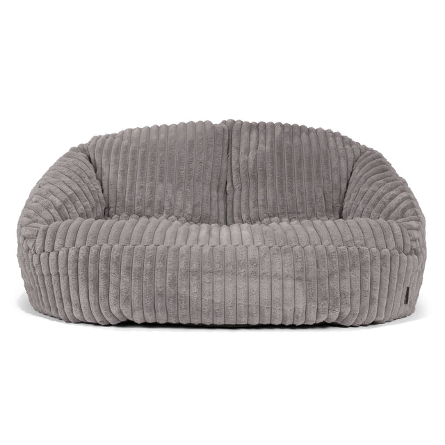 Bubble Sitzsack Sofa - Ultra Plüsch Cord Grau 01