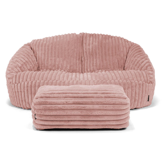 Bubble Sitzsack Sofa - Ultra Plüsch Cord Pastellrosa 02