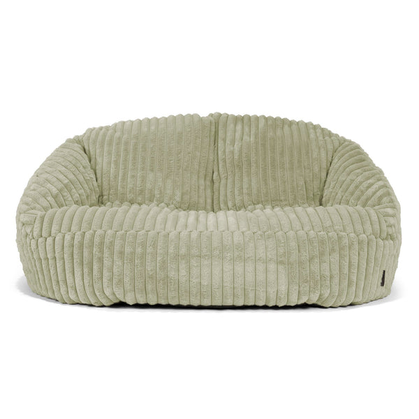 Bubble Sitzsack Sofa - Ultra Plüsch Cord Salbeigrün 01