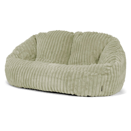 Bubble Sitzsack Sofa - Ultra Plüsch Cord Salbeigrün 04
