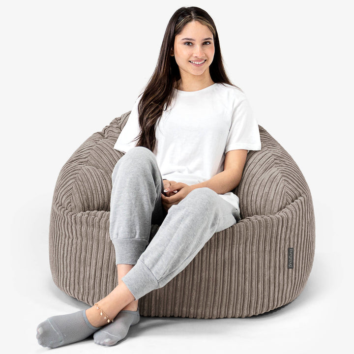 Bubble Sitzsack Sessel - Cord Beigegrau 03