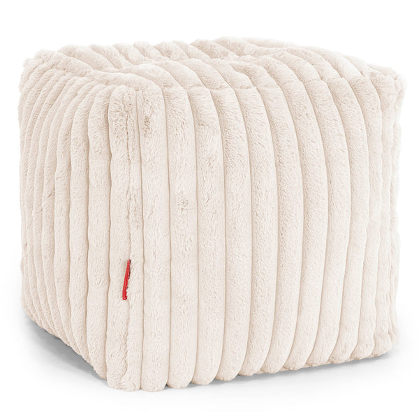 Würfel-Pouf- Hocker Ersatz Bezug - Ultra Plüsch Cord 01