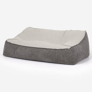 Das Slouchy Sitzsack Sofa - Bouclé & Cord Graphitgrau