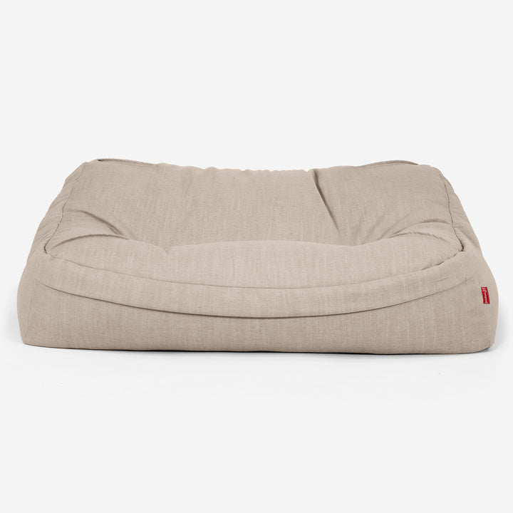 Das Slouchy Sitzsack Sofa - Leinenlook Creme 02
