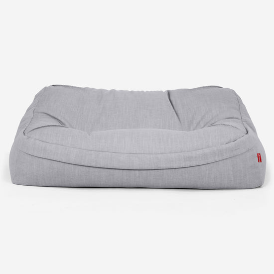 Das Slouchy Sitzsack Sofa - Leinenlook Silber 02