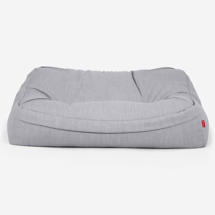Das Slouchy Sitzsack Sofa - Leinenlook Silber 02