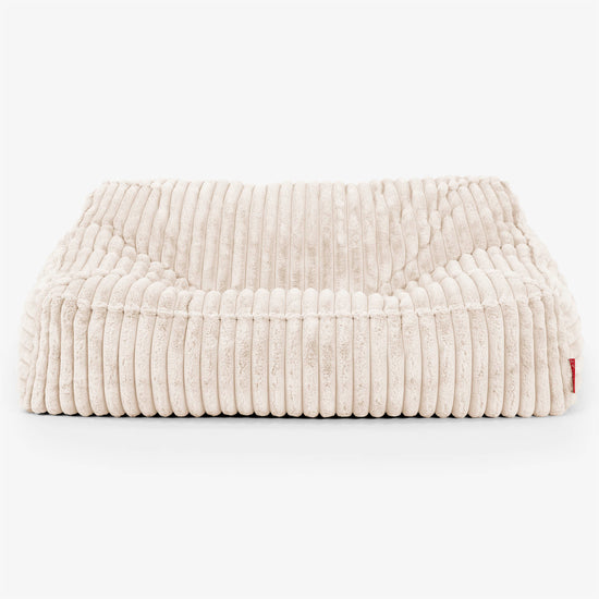 Das Slouchy Sitzsack Sofa - Ultra Plüsch Cord Creme 02