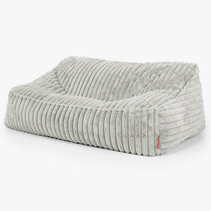 Das Slouchy Sitzsack Sofa - Ultra Plüsch Cord Salbeigrün