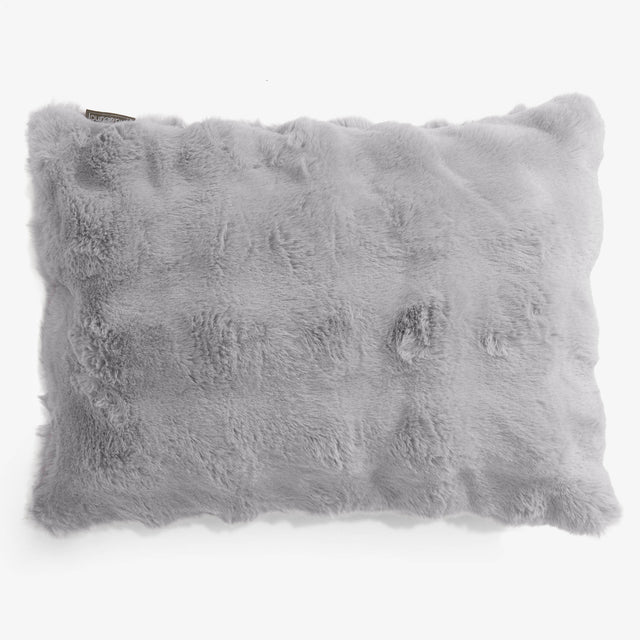 Dekokissen / Sofa Kissenbezug 35 x 50cm - Bubble Pelz Grau 01