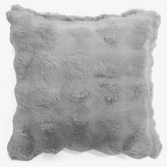 Dekokissen / Sofa Kissenbezug 47 x 47cm - Bubble Pelz Grau 01