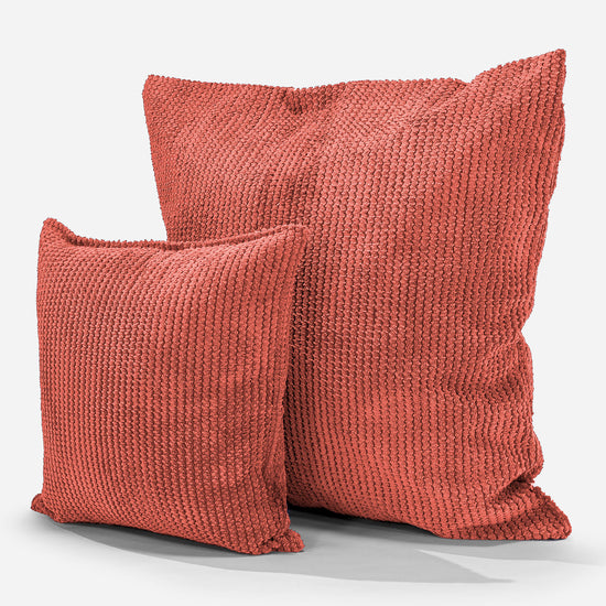 Dekokissen / Sofa Kissenbezug 47 x 47cm - Pom-Pom Kürbisorange 02