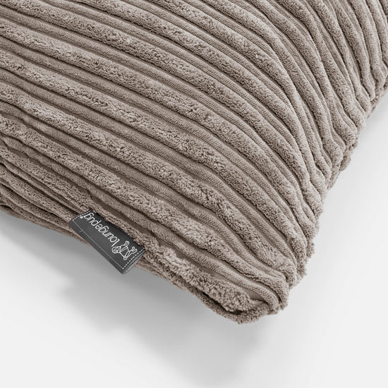 Dekokissen / Sofa Kissenbezug Rund 50cm - Cord Beigegrau 02