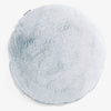 Dekokissen / Sofa Kissenbezug Rund 50cm - Kaninchen Kunstfell Pastellblau 01