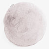 Dekokissen / Sofa Kissenbezug Rund 50cm - Kaninchen Kunstfell Pastellrosa 01