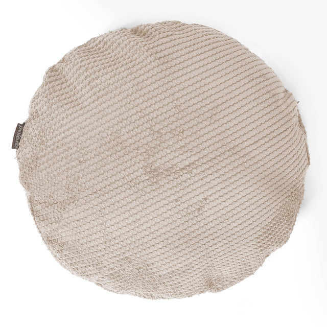 Dekokissen / Sofa Kissenbezug Rund 50cm - Pom-Pom Creme 01