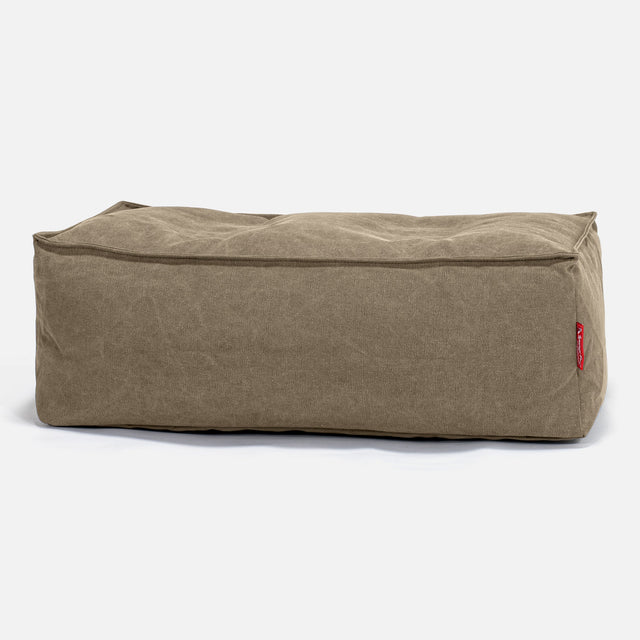 Groß Fußhocker Ersatz Bezug - Stonewashed-stoff 01