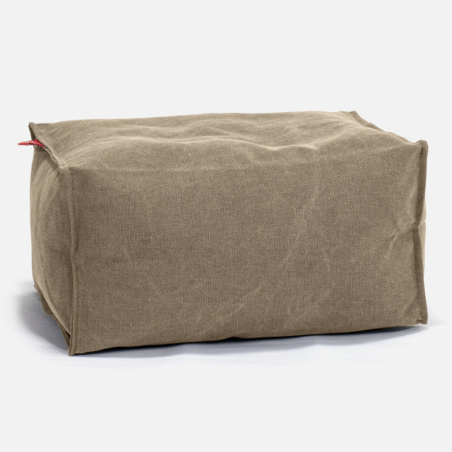 Kleiner Fußhocker Ersatz Bezug - Stonewashed-stoff 01