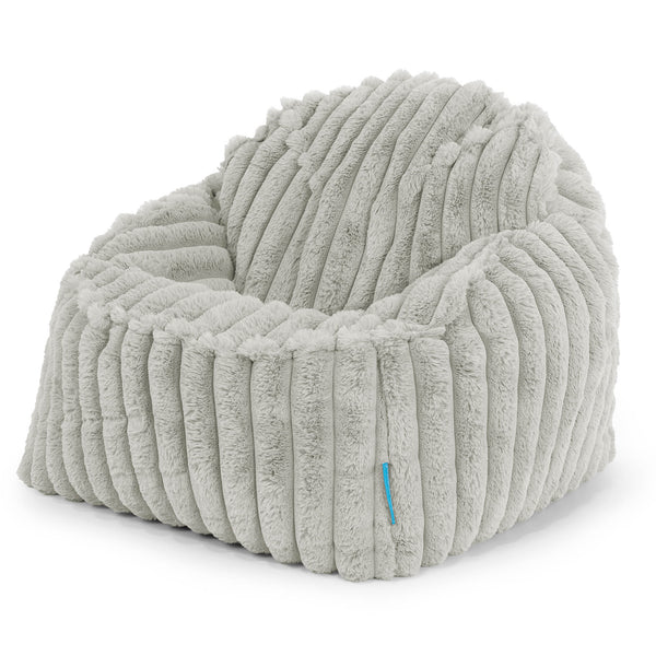 Der Slouchy Kinder Sitzsack 2-6 Jahre - Ultra Plüsch Cord Salbeigrün 01