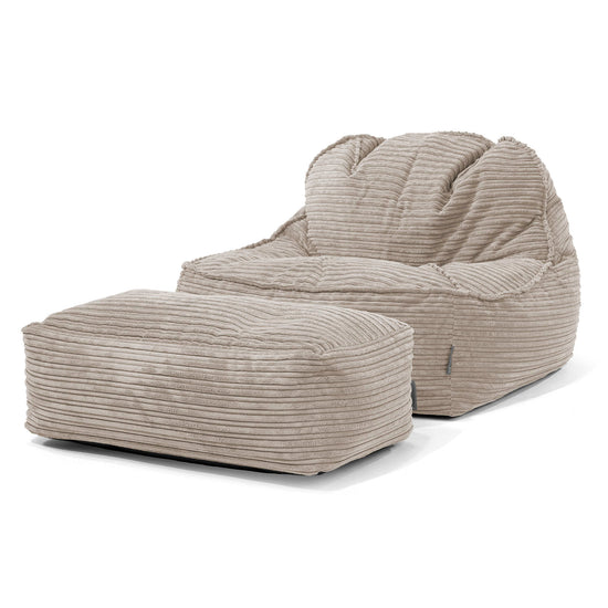 Der Slouchy Sitzsack Sessel 2.0 - Cord Nerzfarben 02