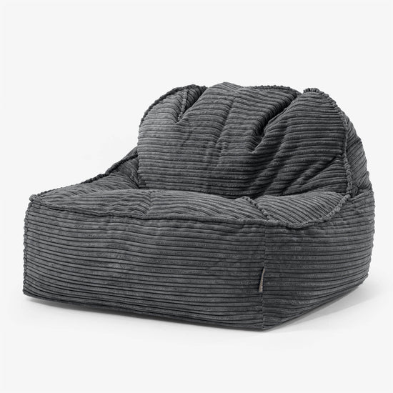 Der Slouchy Sitzsack Sessel 2.0 - Cord Schwarz 01