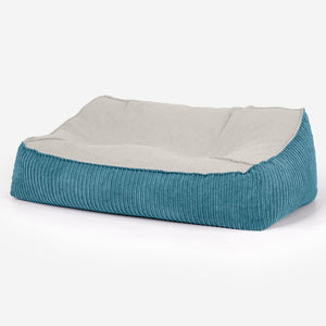 Das Slouchy Sitzsack Sofa - Bouclé & Cord Türkis