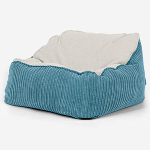 Der Slouchy Sitzsack Sessel - Bouclé & Cord Türkis