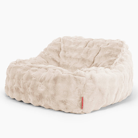 Der Slouchy Sitzsack Sessel - Bubble Pelz Creme 01