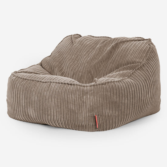 Der Slouchy Sitzsack Sessel - Cord Beigegrau 01