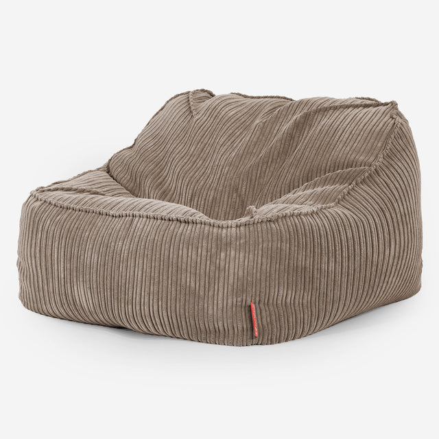 Der Slouchy Sitzsack Sessel - Cord Beigegrau 01